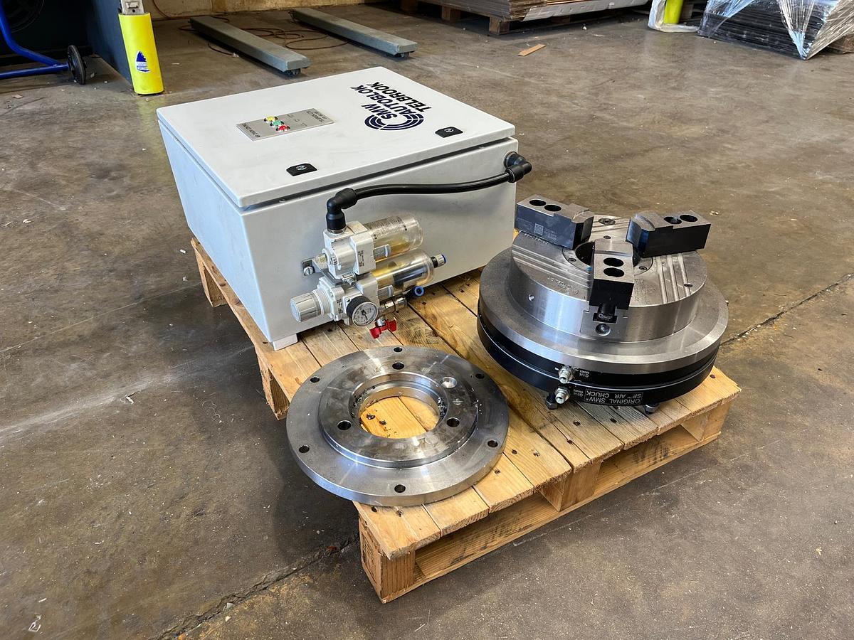 Used SMW SP 280-92 PNEUMATIC 3 JAW CHUCK