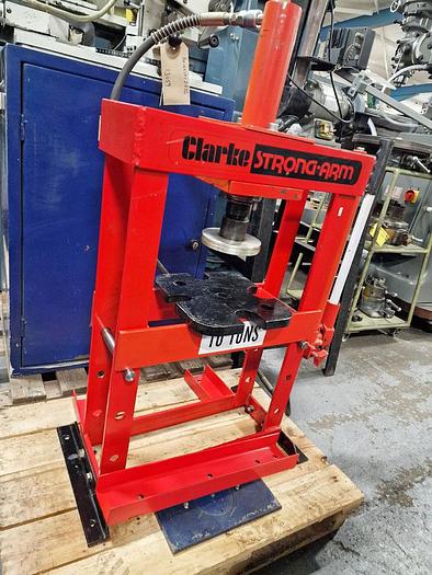 Used CLARKE STRONGARM 10 Ton Hydraulic Press