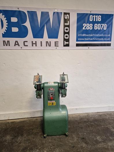 Used RJH BISON DOUBLE ENDED PEDESTAL GRINDER