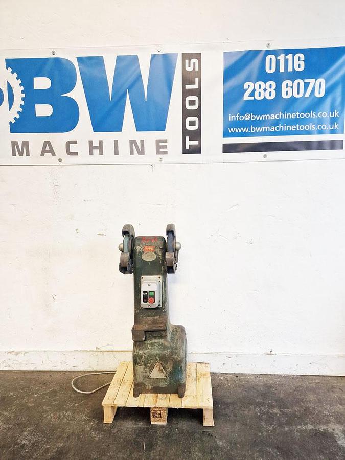 Used RJH BISON DOUBLE ENDED PEDESTAL GRINDER