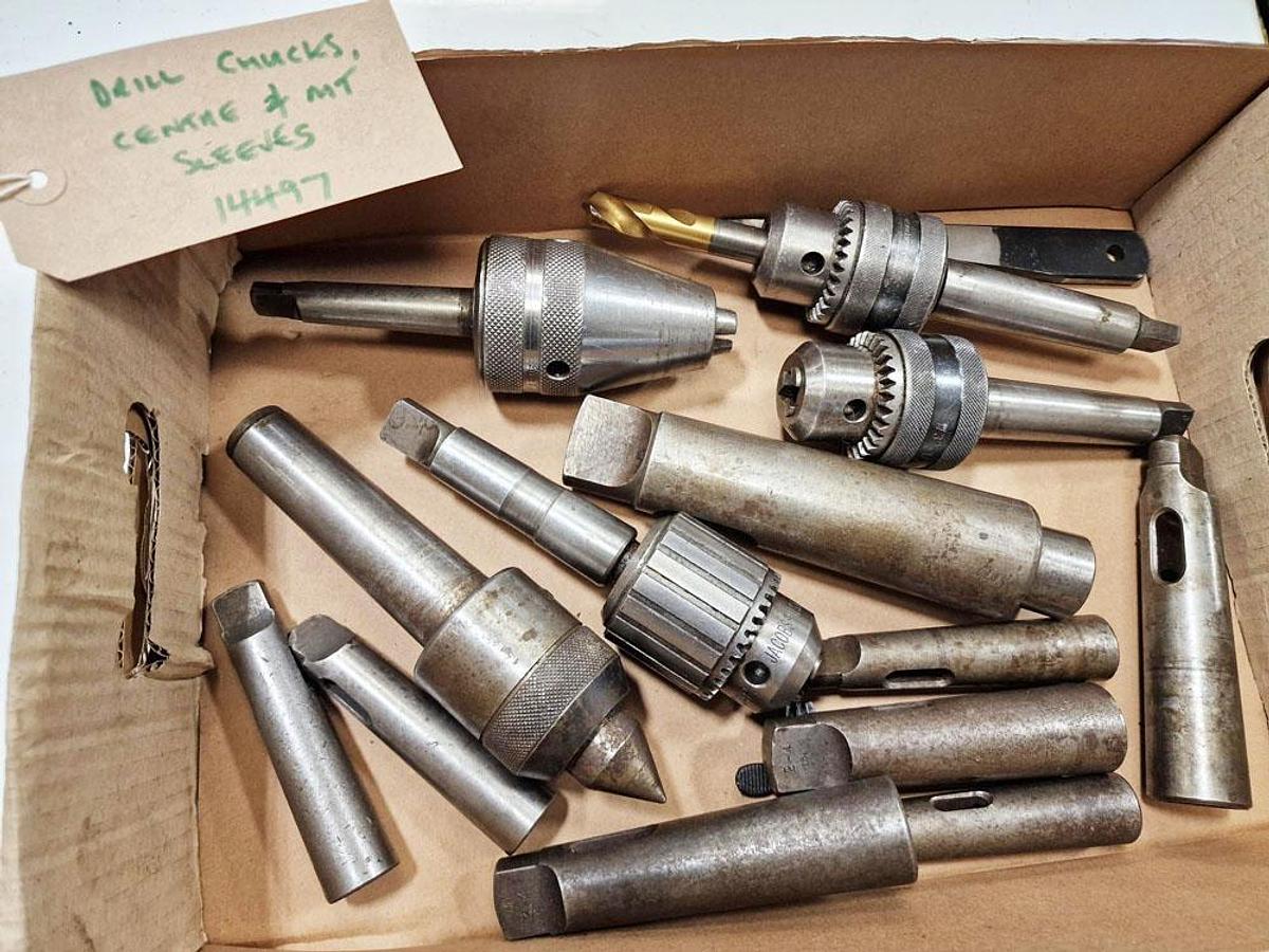 Used UNKNOWN DRILL CHUCKS, REVOLVING CENTRE & MORSE TAPER SLEEVES