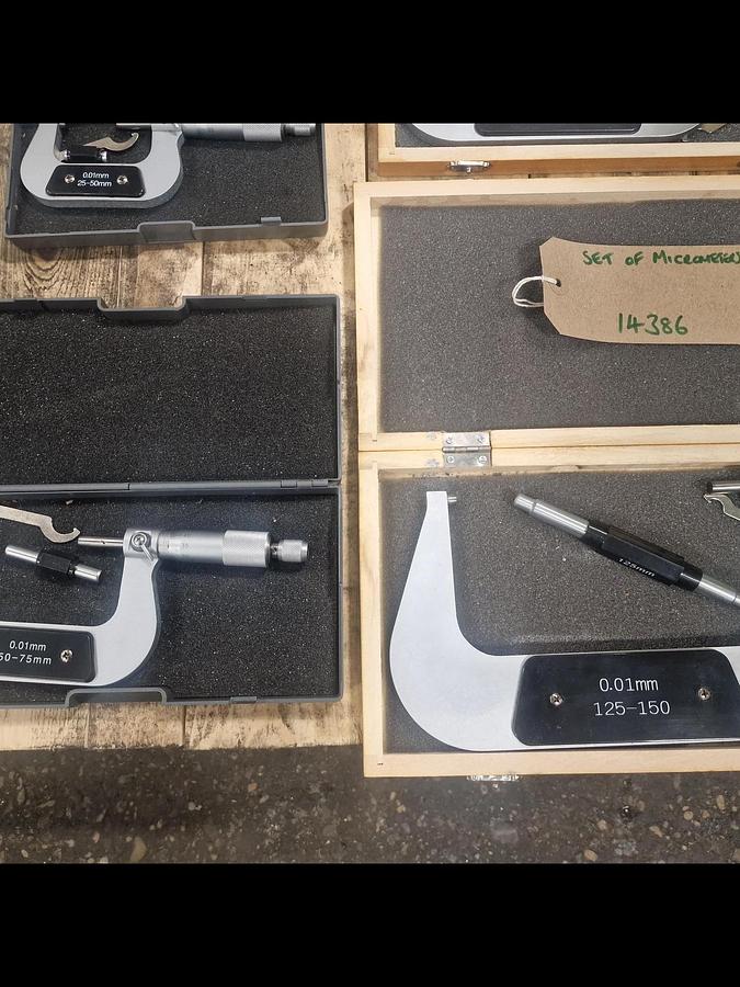 Used UNKNOWN SET OF MICROMETERS