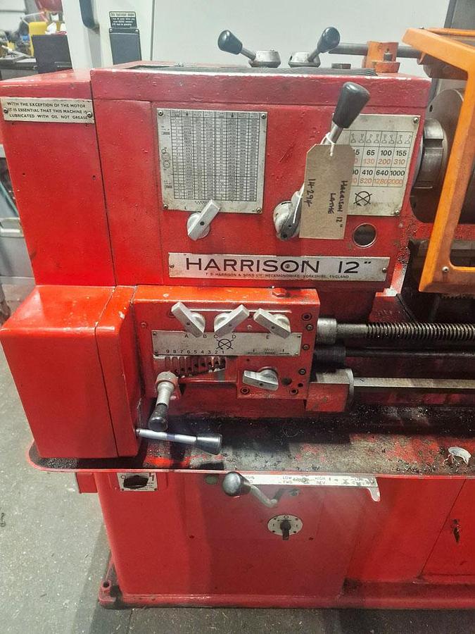 Used HARRISON 12" x 40" GAP BED CENTRE LATHE