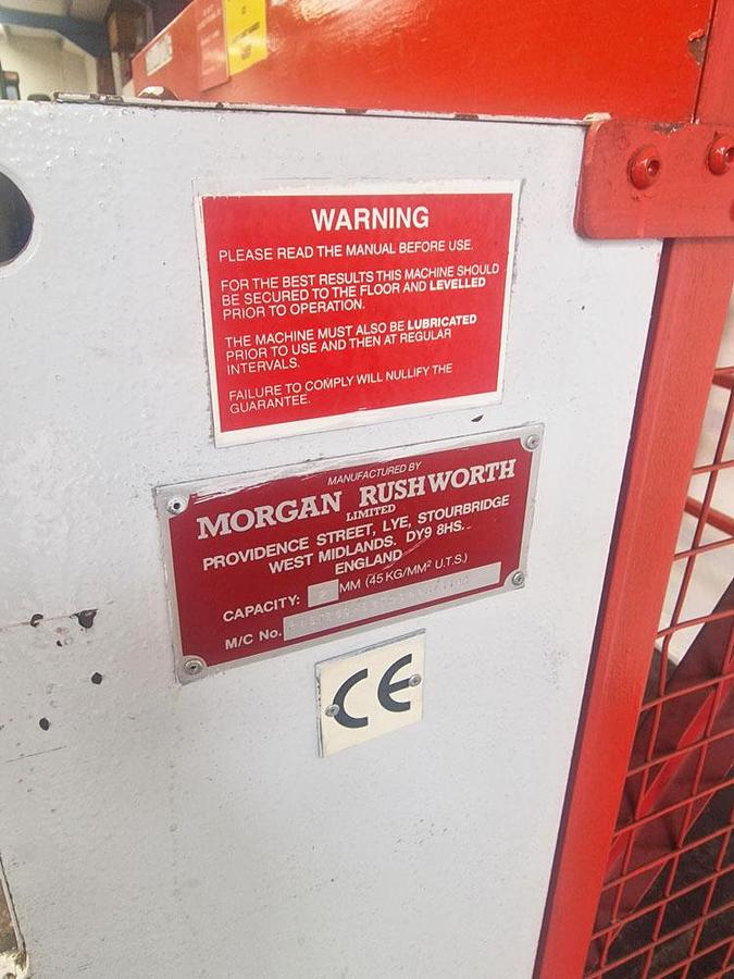 Used MORGAN RUSHWORTH PASTS 1260 x 2.0mm POWERED MECHANICAL GUILLOTINE