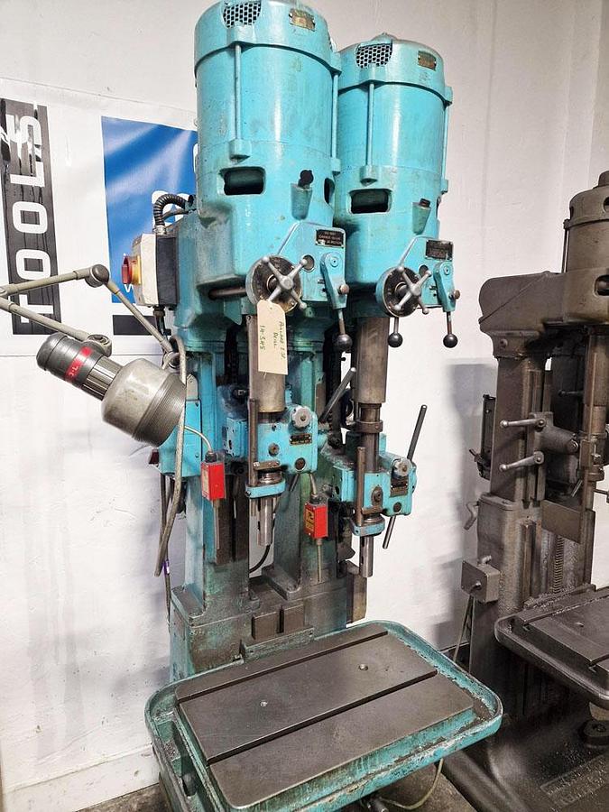 Used POLLARD 15CX 2 SPINDLE IN-LINE DRILL