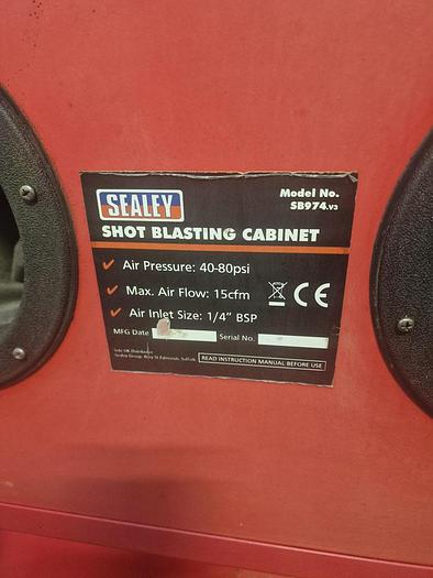 Used SEALEY SHOT BLASTING CABINET Model SB 974