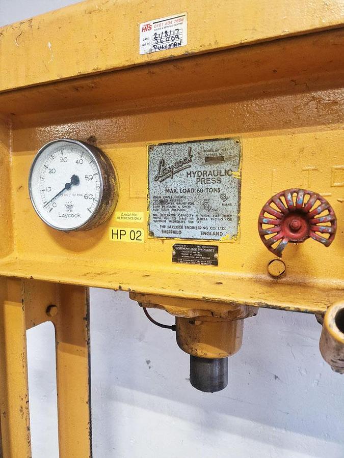 Used LAYCOCK 60 TON HYDRAULIC GARAGE PRESS