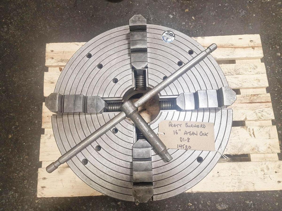 Used PRATT BURNERD 16" 4 JAW CHUCK