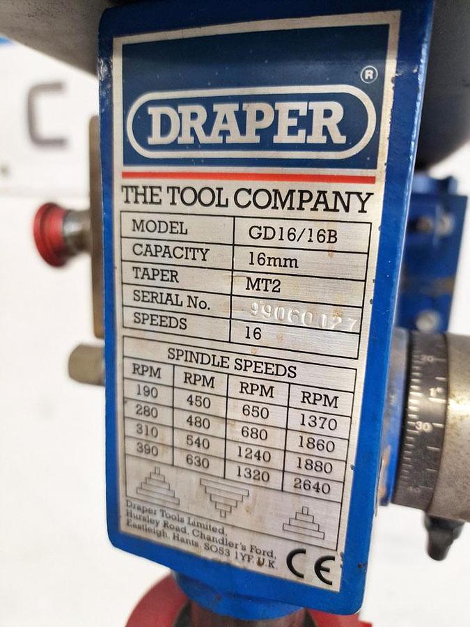 Used DRAPER  BENCH DRILL
