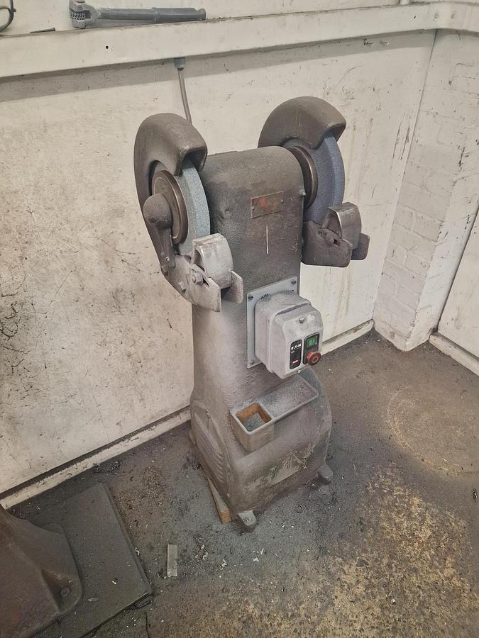 Used RJH DOUBLE ENDED PEDSTAL GRINDER
