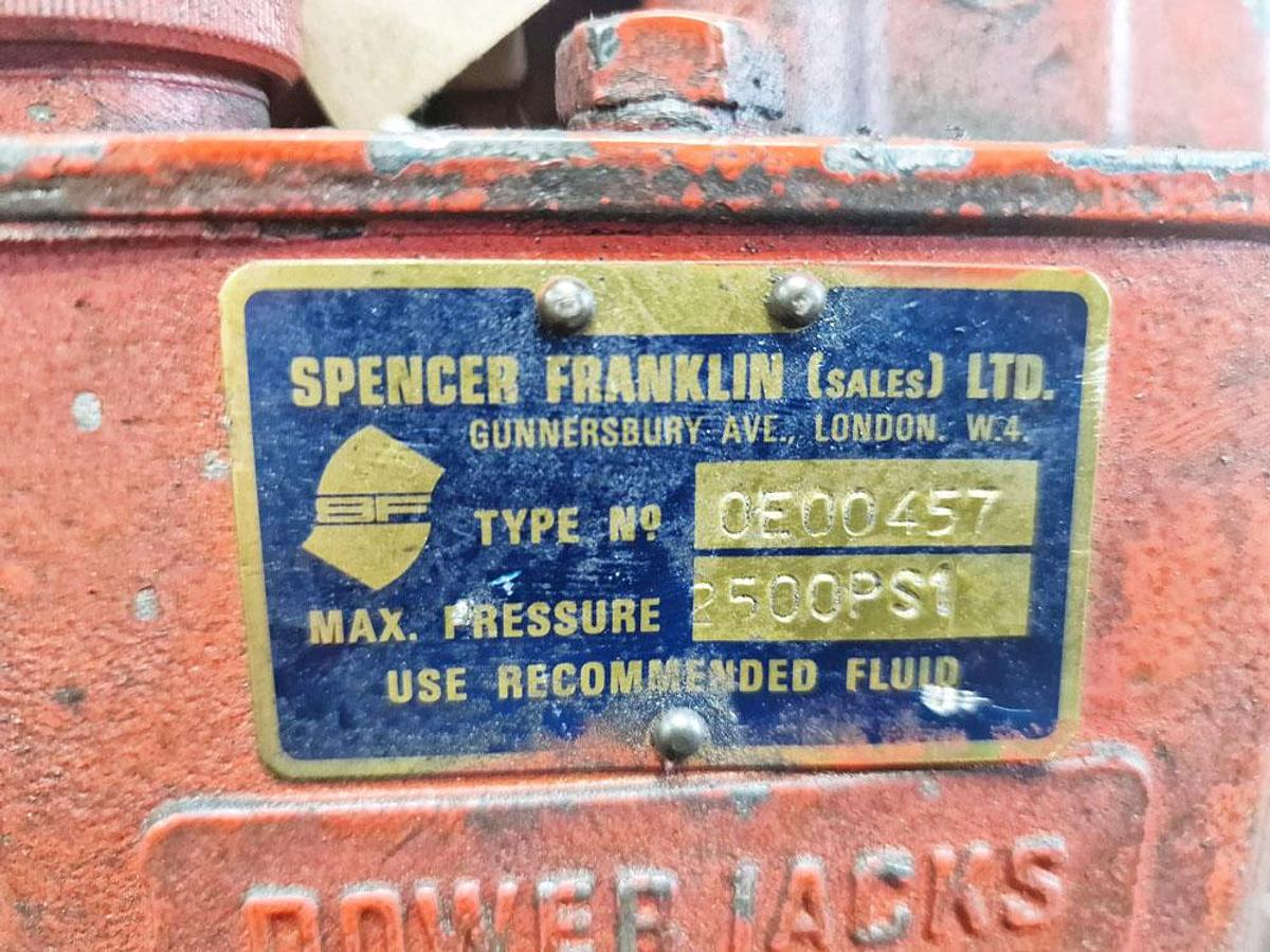 Used SPENCER FRANKLIN POWER JACKS TUBE BENDER