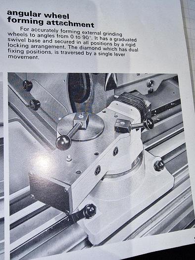 Used JONES & SHIPMAN ANGULAR WHEEL DRESSING ATTACHMENT