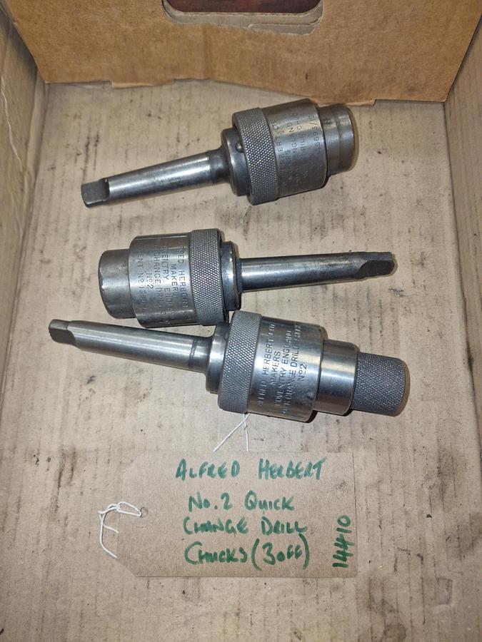 Used ALFRED HERBERT No.2 QUICK CHANGE DRILL CHUCKS