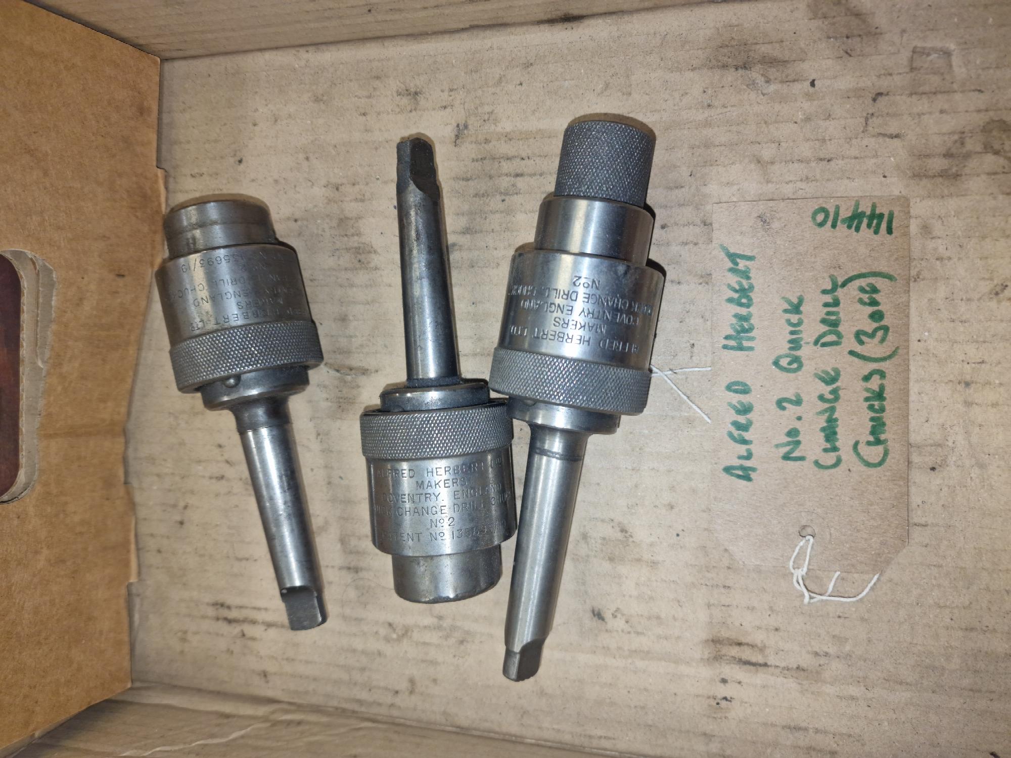 Used ALFRED HERBERT No.2 QUICK CHANGE DRILL CHUCKS