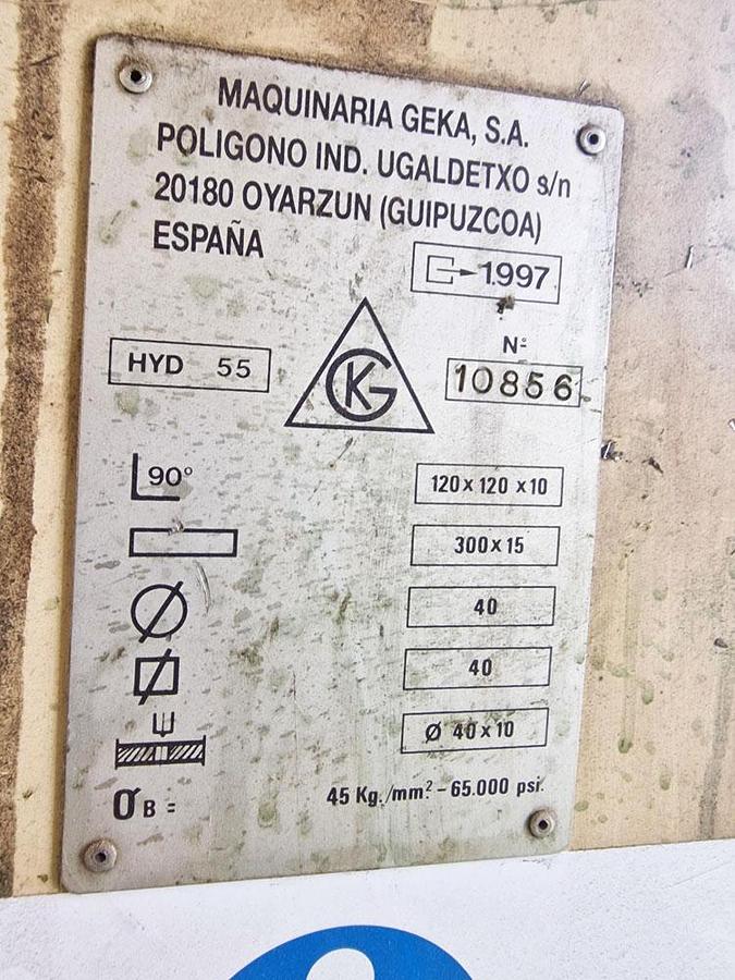 Used GEKA HYDRACROP 55A HYDRAULIC STEELWORKER