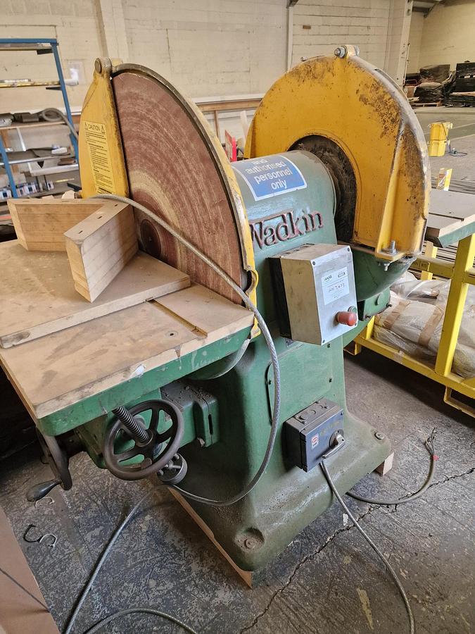 Used WADKIN DOUBLE DISC SANDER Model JVA