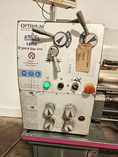 Used OPTIMUM D340 x 630 GAP BED CENTRE LATHE