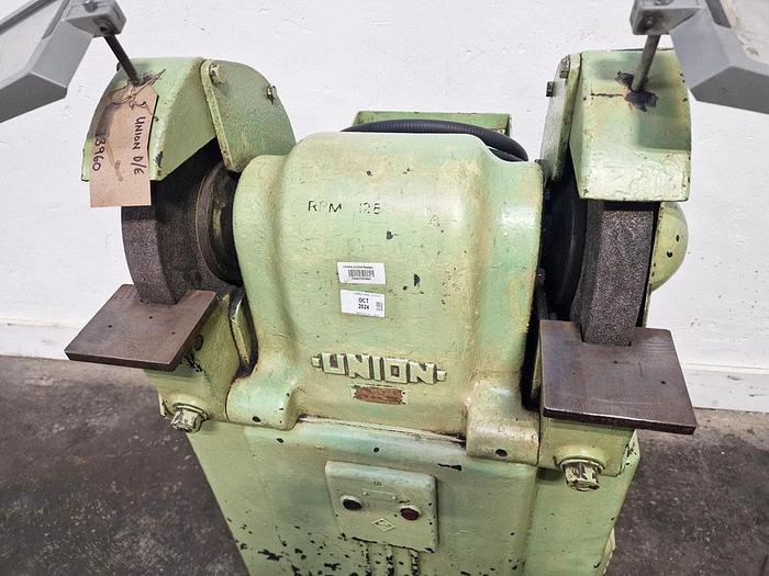 Used UNION  DOUBLE ENDED PEDESTAL GRINDER