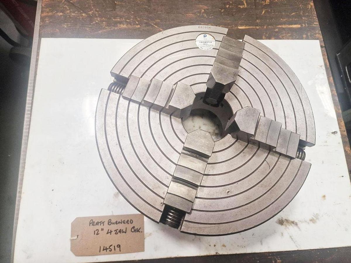Used PRATT BURNERD 12" 4 JAW CHUCK