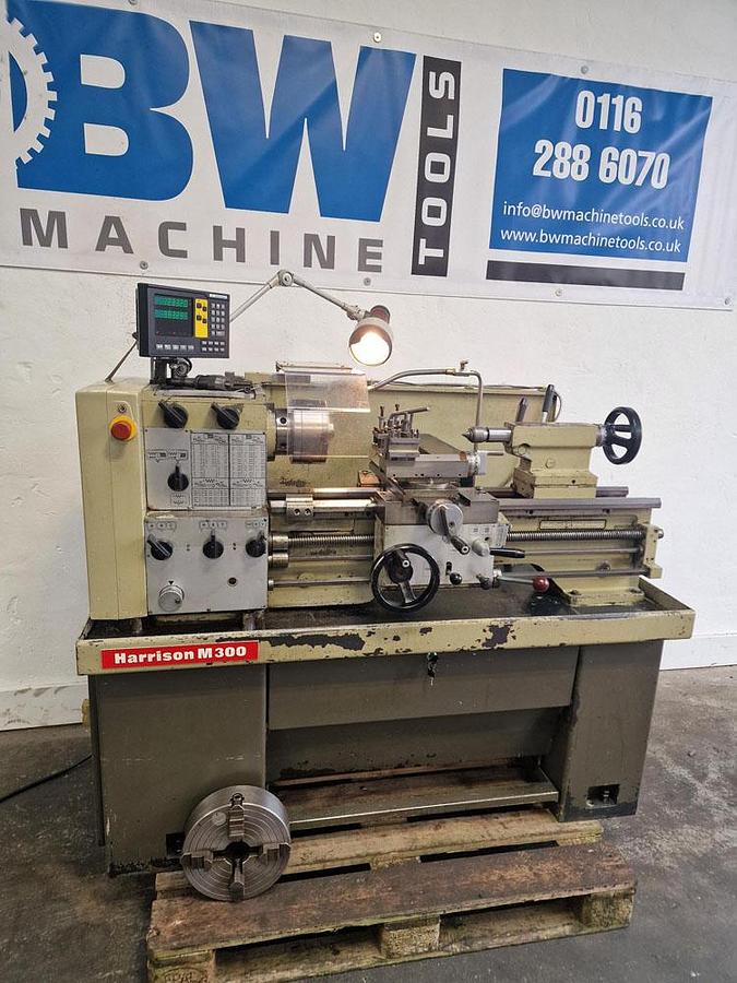 Used HARRISON M300 13" x 25" GAP BED CENTRE LATHE