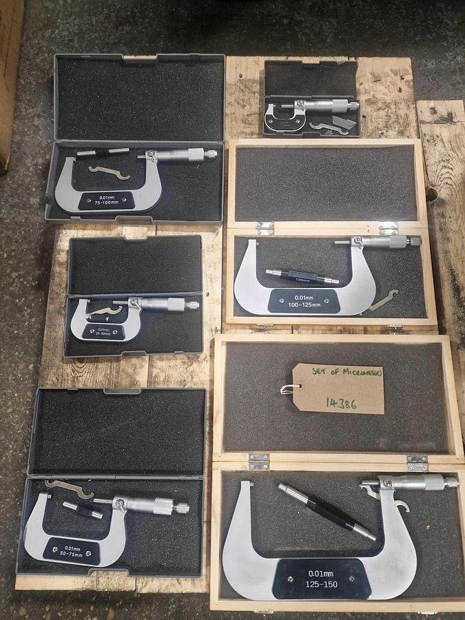 Used UNKNOWN SET OF MICROMETERS