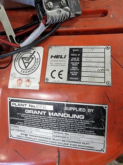 Used HELI CDD12 ELECTRIC FORK LIFT TRUCK