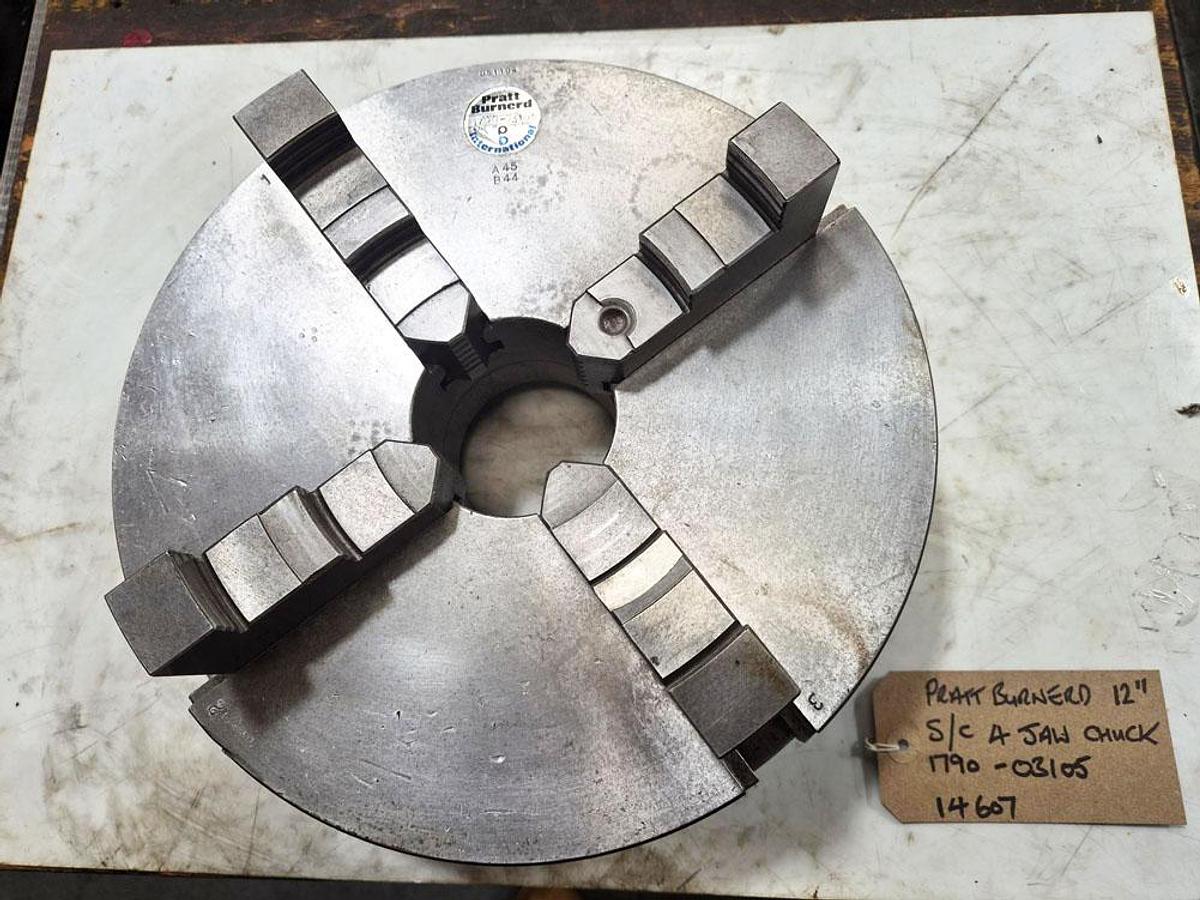 Used PRATT BURNERD 12" SELF CENTERING 4 JAW CHUCK Model 1790-03105