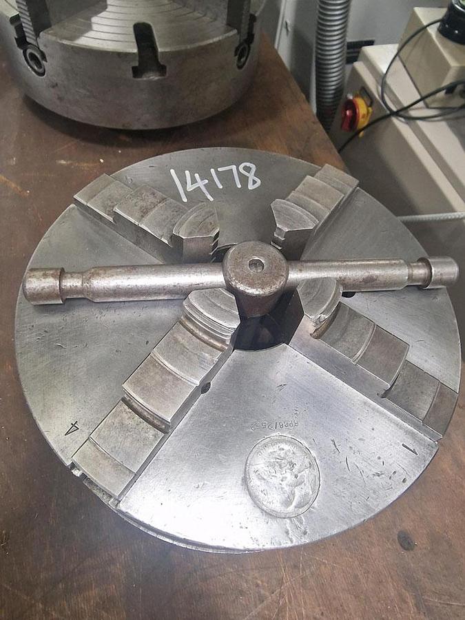 Used BURNERD 9" SELF CENTRING 4 JAW CHUCK
