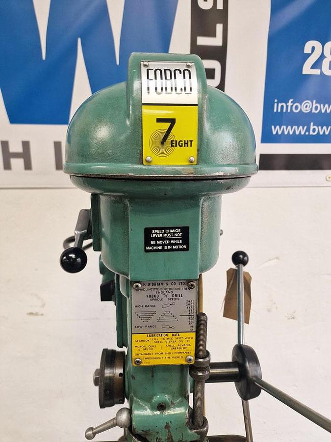 Used FOBCO 7 EIGHT PILLAR DRILL