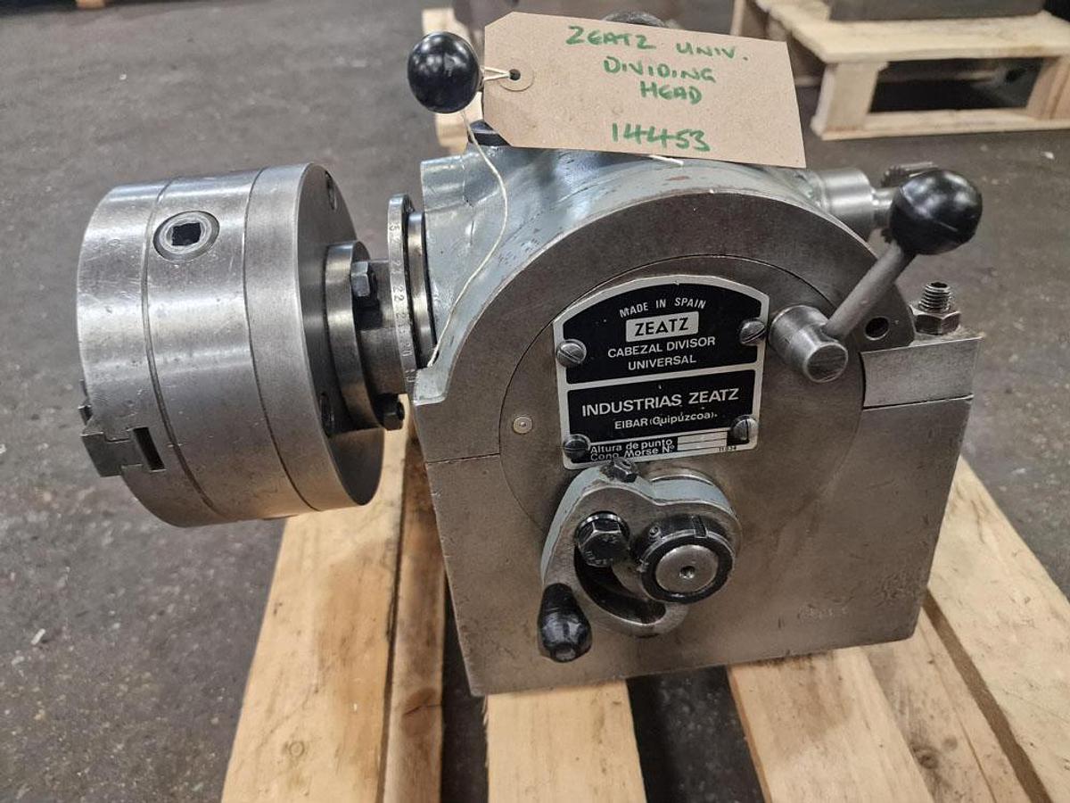 Used ZEATZ UNIVERSAL DIVING HEAD & TAILSTOCK