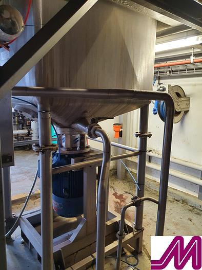 Used 1,000 Litre Stainless Steel Liquiverter with Silverson High Shear Mixer