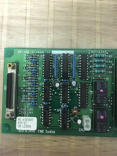 Used Sodick, RIF-01B,PC Board, Ver. 4-B, S/N- L20004