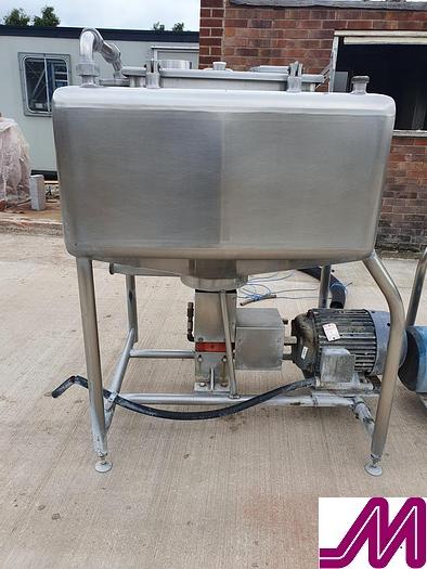 Used Stainless Steel Mix Tank with Bottom Entry High Shear Mixer