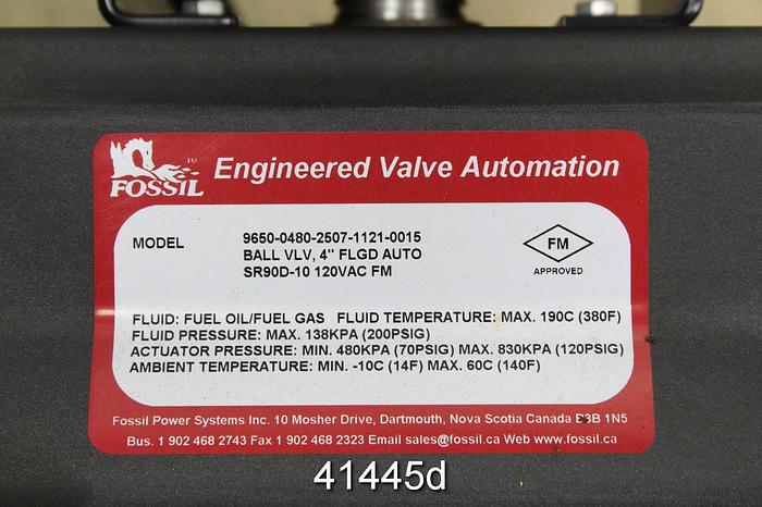 Used Fps Model 9650-0480-2507-0015 4" Ball Valve #41445