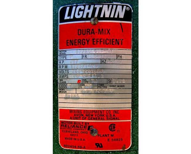 Used USED LIGHTNIN TOP ENTRY MIXER, MODEL XJQ 87, 0.75 HP for Sale at