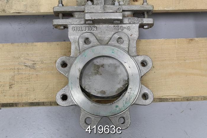 Used Hilton 4" Air Operated Knife Gate Valve #41963