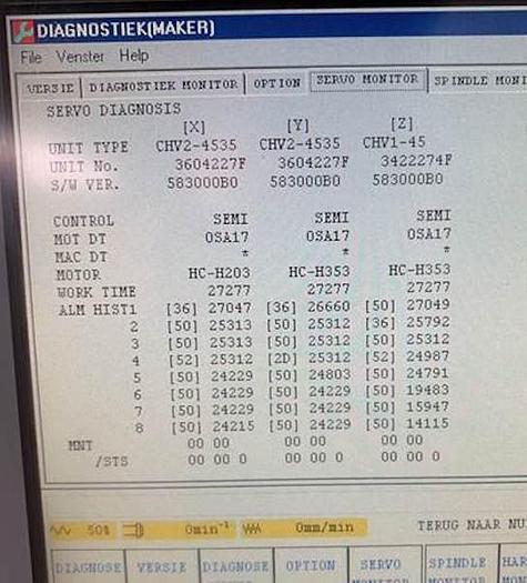 Brugt BRUGT VERTIKALT BEARBEJDNINGSCENTER, FABRIKAT MAZAK, MODEL NEXUS 510C - ÅRGANG 2003