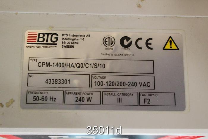 Used BTG MEK-3000 TwinTorque Consistency Transmitter #35011