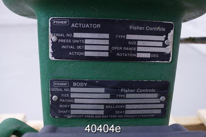 Used Fisher V150 1.5" Vee Ball Valve #40404