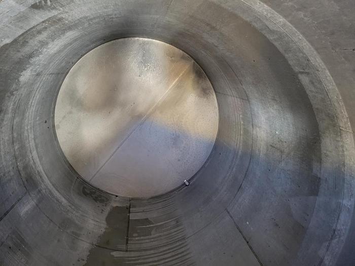 Used Used approximately 8000 gallon vertical stainless steel tank.