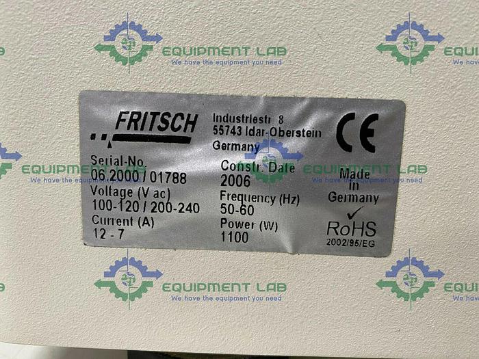 Used Fritsch Pulverisette 6 Planetary Mono Mill Mixer w/ Accessories 120/240V