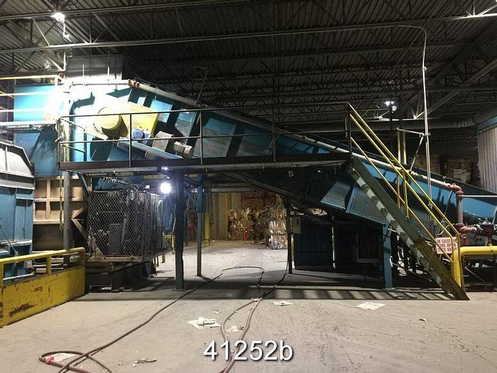 Used Conveyor System, Slat Type, With Wire Wolf #41252
