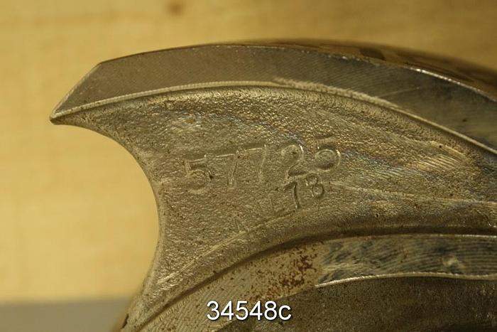 Used Goulds 3196 Impeller, 3x4x7, 5-Vane, 6.5" Diameter, Pattern 57725 #34548