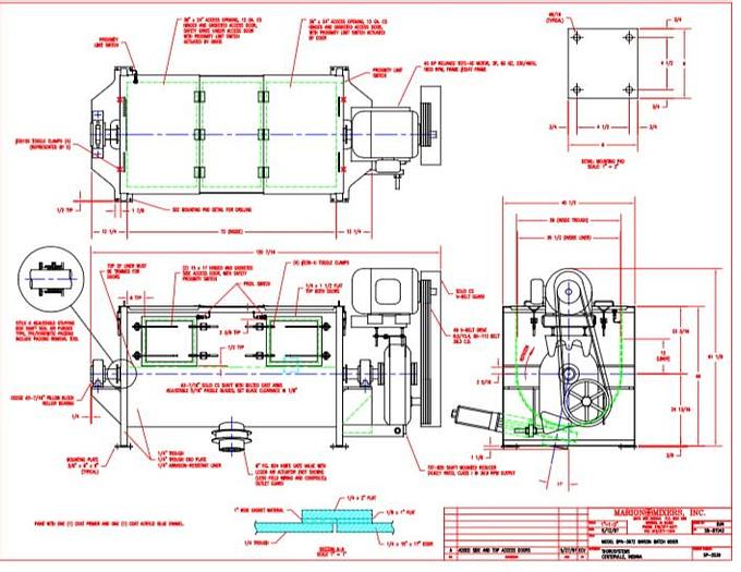 Used 45 CU. FT. MARION BLENDER – C/S – 40 HP (#9693)