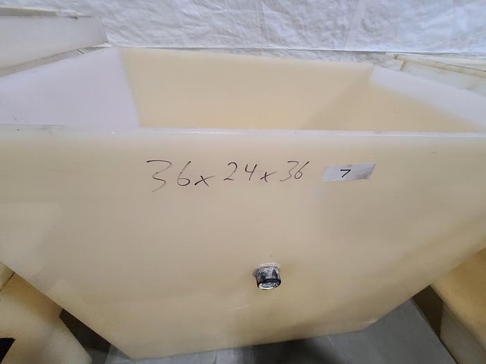Used Polypro Tank Counter Flow Rinse side and bottom support 70" x 28" x 29" Removable Partition - LARRY PLEASE CHECK DEMENTIONS