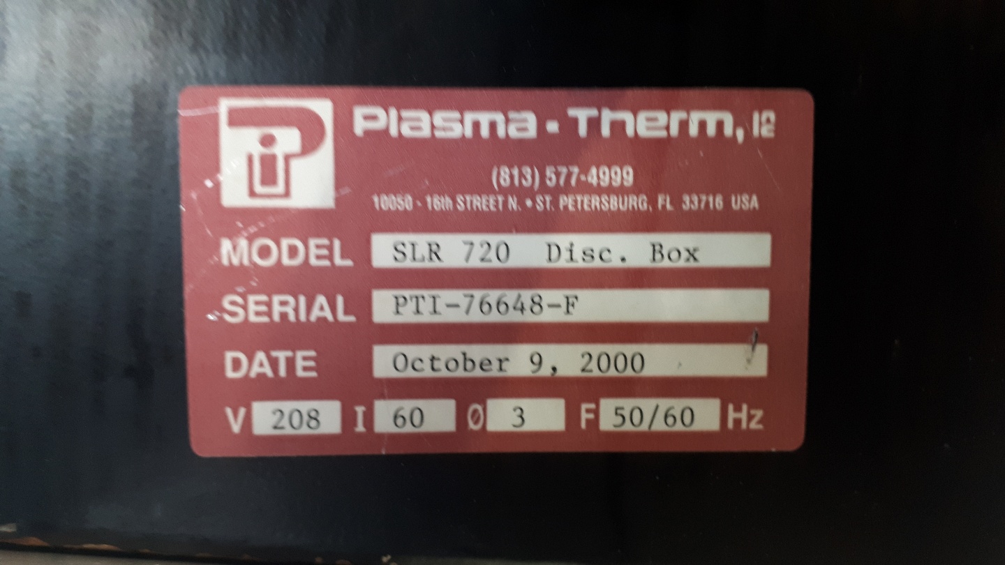 Used 2007 UNAXIS SLR-720