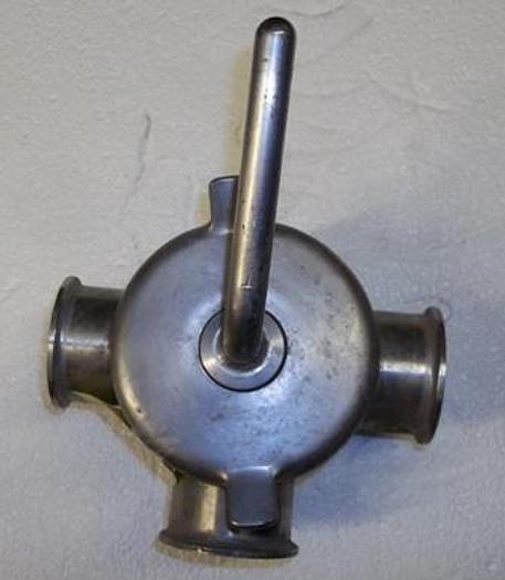 Used 2" Triclover 3 Way Stainless Steel Valve - Stainless Fittings Equipment