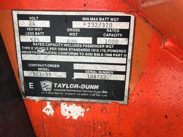 Used Taylor Dunn SC1-59