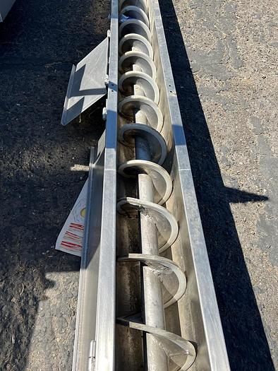 Used Conveyor, Screw, 8" x 30', Stainless Steel, 9" Deep Trough #S744710