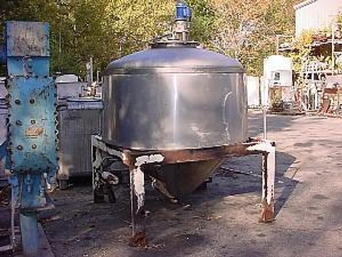 Used 550 GALLON CONE BOTTOM BREWERY TANK - S/S - JACKETED